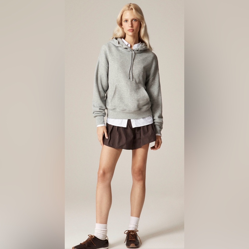 NWT J. Crew Grey Heritage Terry Hoodie, size XL - Picture 4 of 8